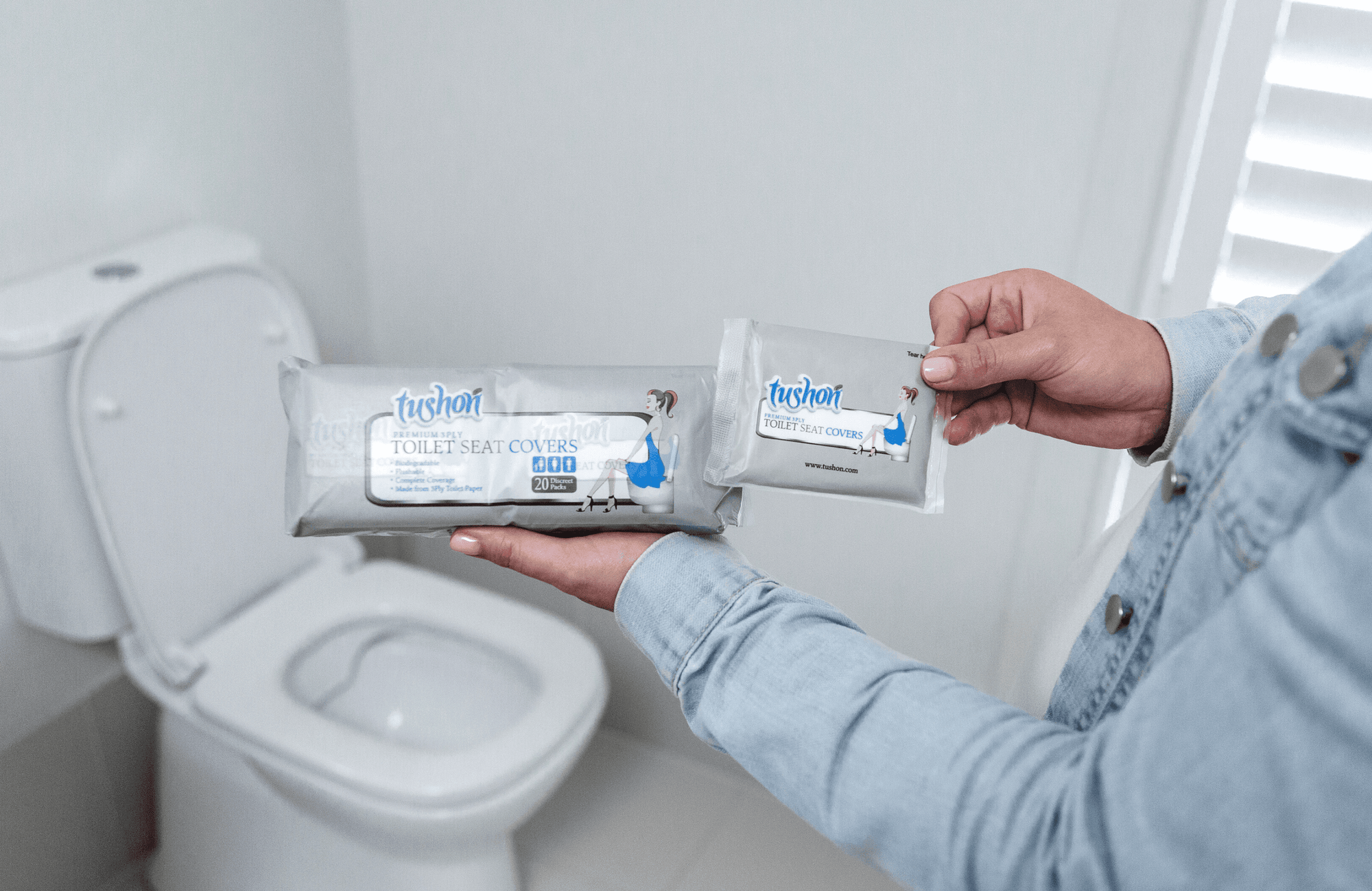 Tushon Toilet Seat Covers - 20 Pack - Tushon